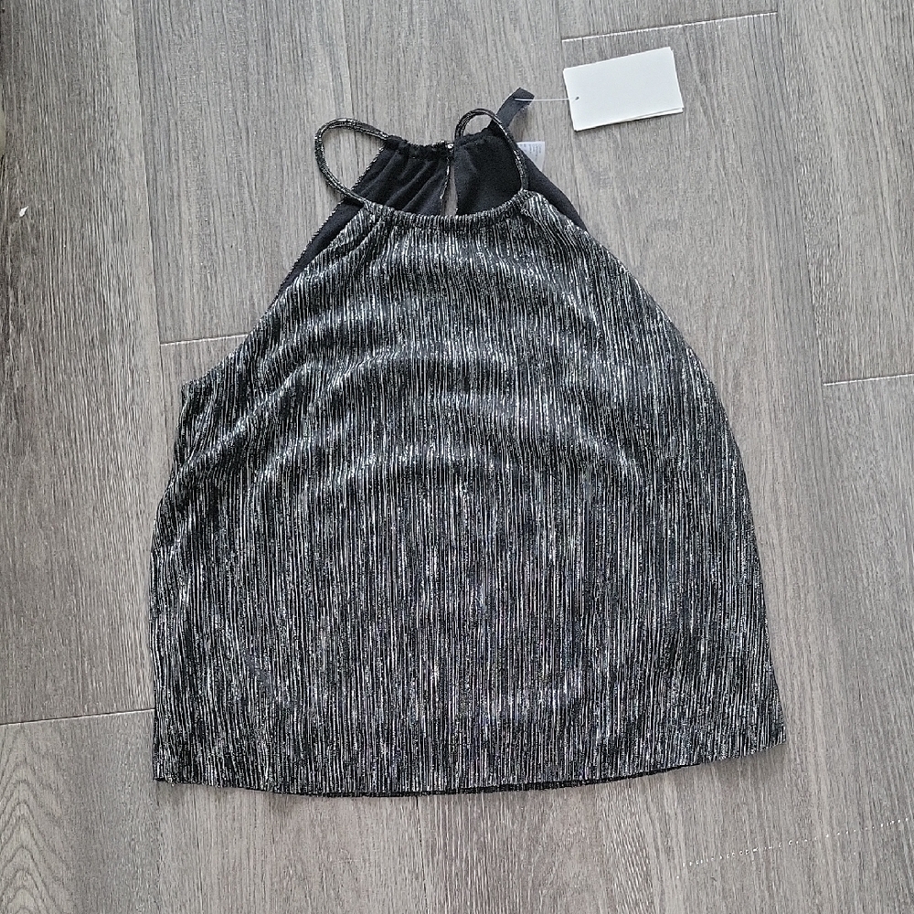 Black and Gray Women's Halter Top